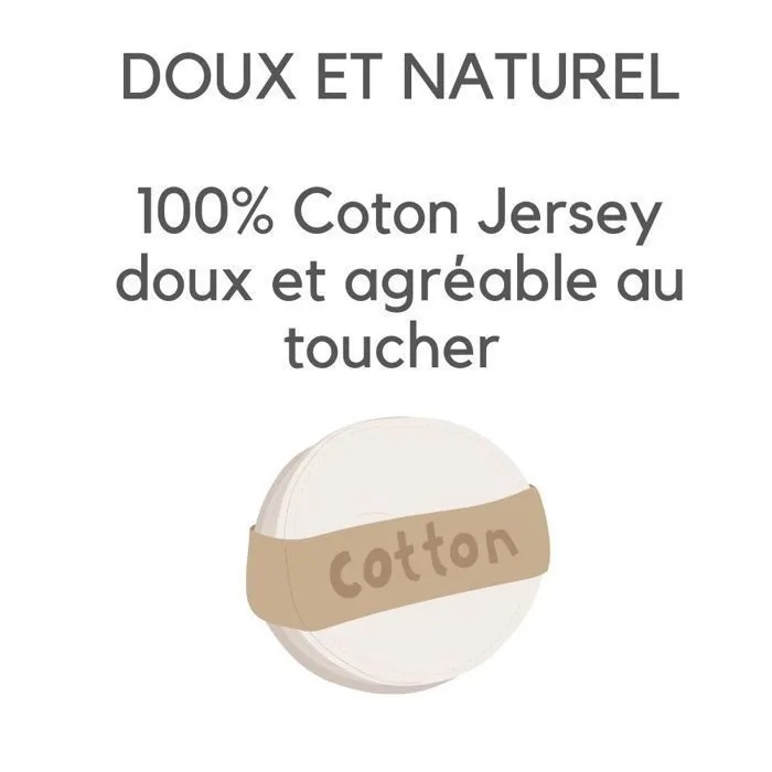 Kit pratique de linge de lit bebe : 3 draps housse 40x80 multicouleur + 2 alèses, protèges matelas 40x80 berceau bebe 100% coton-4
