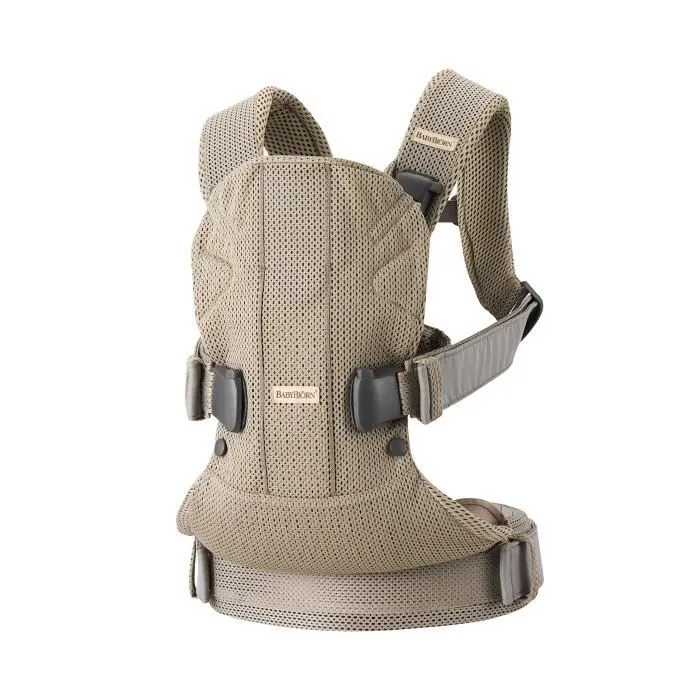 Porte-bébé physiologique BABYBJÖRN One Air 3D Mesh - Gris Beige - Réglable - Lavable en machine-0