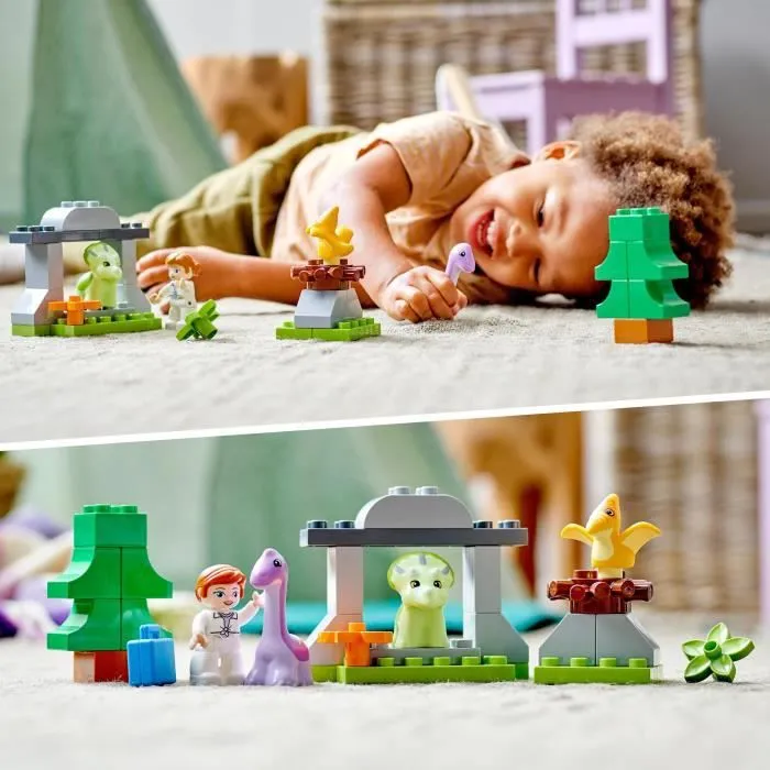 LEGO® 10938 DUPLO La Nurserie des Dinosaures Jouet avec Figurines dès 2 ans, Tricératops, Ptéranodon et Brachiosaure, Idée Cadeau-4