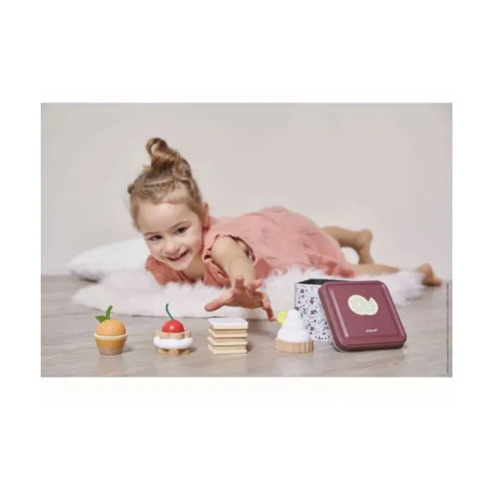 Coffret En Métal De 4 Pâtisseries Réalistes - JANOD - Jouet D'Imitation Dinette - Dès 3 Ans-3