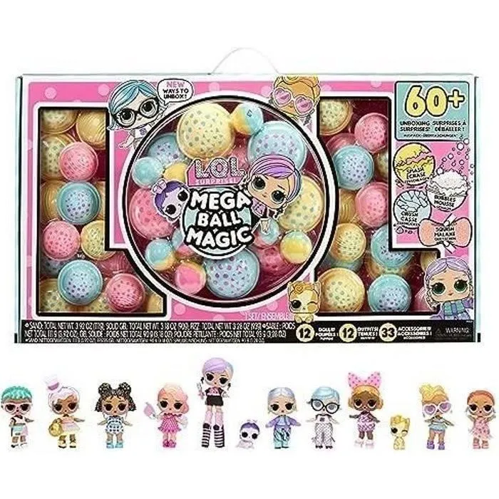 L.O.L SURPRISE - 12 Boules magiques, avec des poupées à collectionner - Mega Ball-0
