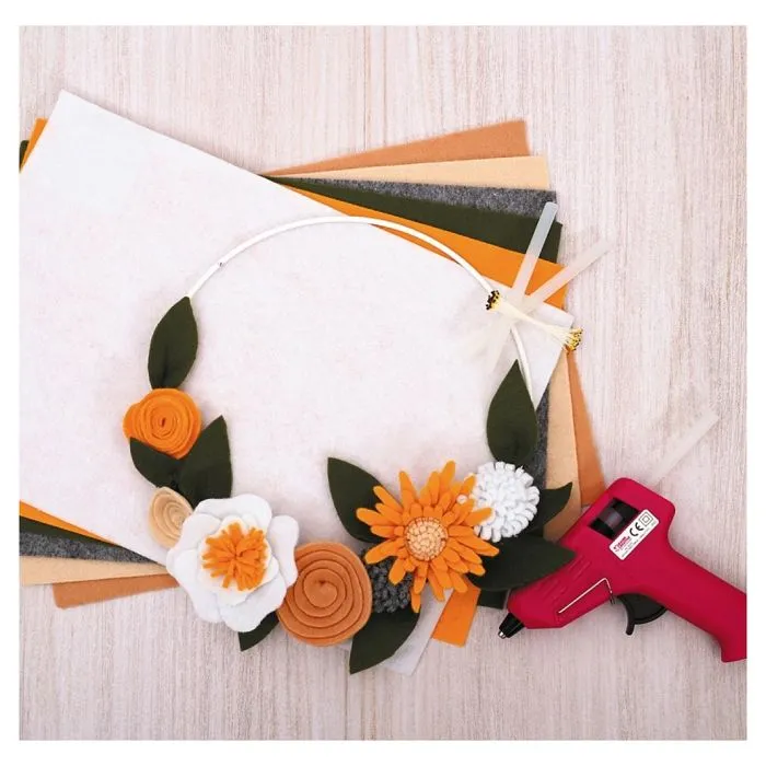 Kit DIY feutrine - Graine Creative - Ma couronne fleurie - 20 cm - Mixte - Décoration fait-maison-2