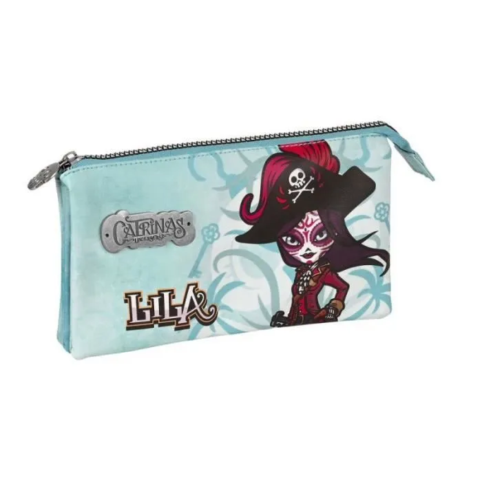 Trousse d\'écolier Catrinas Claire Noelia & Lila Bleu (22 x 12 x 3 cm)-0