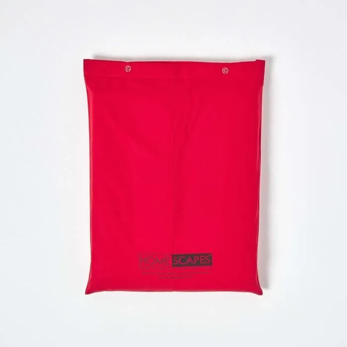 Parure de lit - Homescapes - Rouge - 100% coton Egyptien 200 fils-3