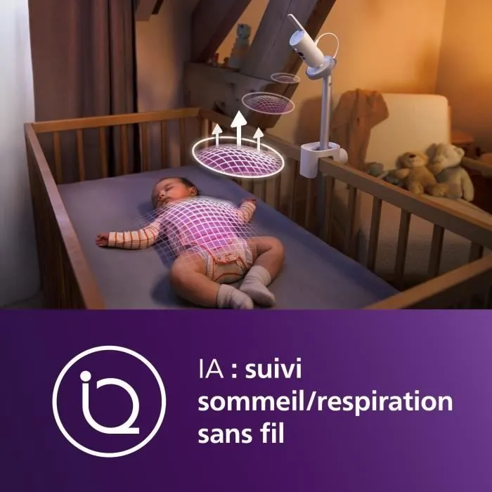 Ecoute-bébé vidéo - PHILIPS AVENT - Premium connecté - SCD971/26-3