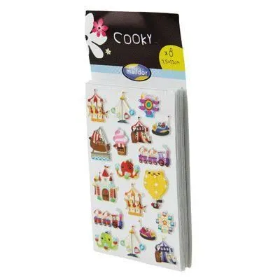 Stickers 3D - MAILDOR - Cooky - Pochette de 160 - Résine époxy - Mixte-0