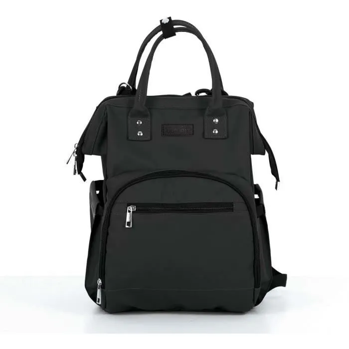 Sac à langer TINEO CLASSIQUE - Forme Sac à dos - Imperméable - Noir-0