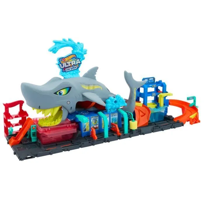 Hot Wheels City-Station de Lavage Requin-Coffret voiture Color Reveal HTN82-0