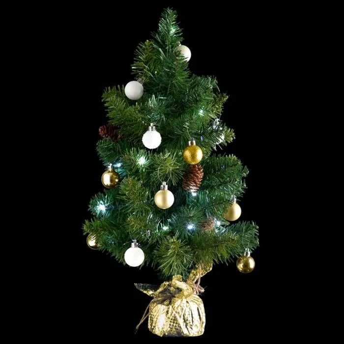 Feeric Christmas - Sapin de Noël artificiel avec décoration et guirlande lumineuse H 50 cm Multicolore-1