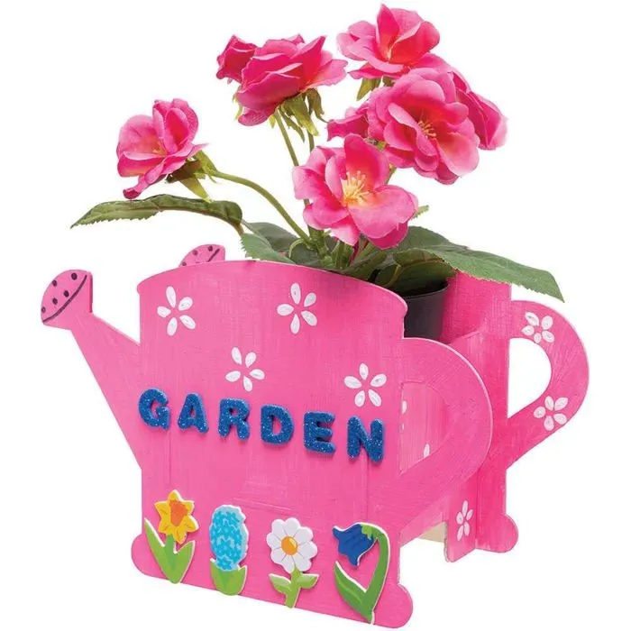 Baker ross - FC837 - Pots de Fleurs en Bois sur le theme du Jardin - Lot de 3, Activites Manuelles pour les Enfants ()-3