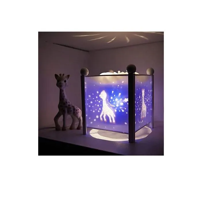 Lanterne Veilleuse Magique Sophie la Girafe - TROUSSELIER - Bois - Bleu - A partir de 3 ans-3