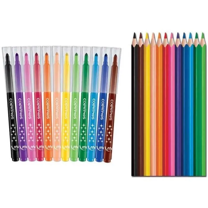 Trousse à colorier - MAPED - Motifs d'insectes - Feutres et crayons de couleur-2