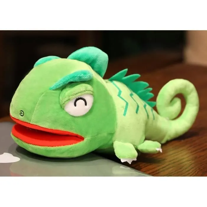 Peluche Mascotte Marionnette Dragon Vert 30 cm-1