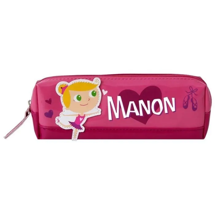 Trousse enfant - La Carterie - Manon - Rose - 19 x 6 x 3,5 cm - Polyester recyclé-1