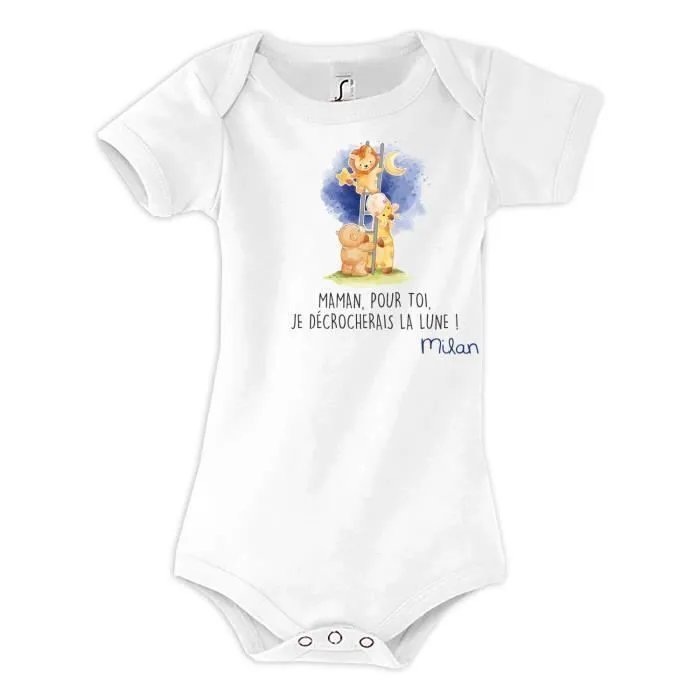 Body Bébé - Planetee - Mouton - 100% Coton - Manches Courtes - Imprimé en France-0