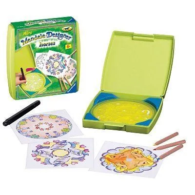 Mini Mandala-Designer - Chevaux - Jeu de dessin - Enfant - Mixte-0