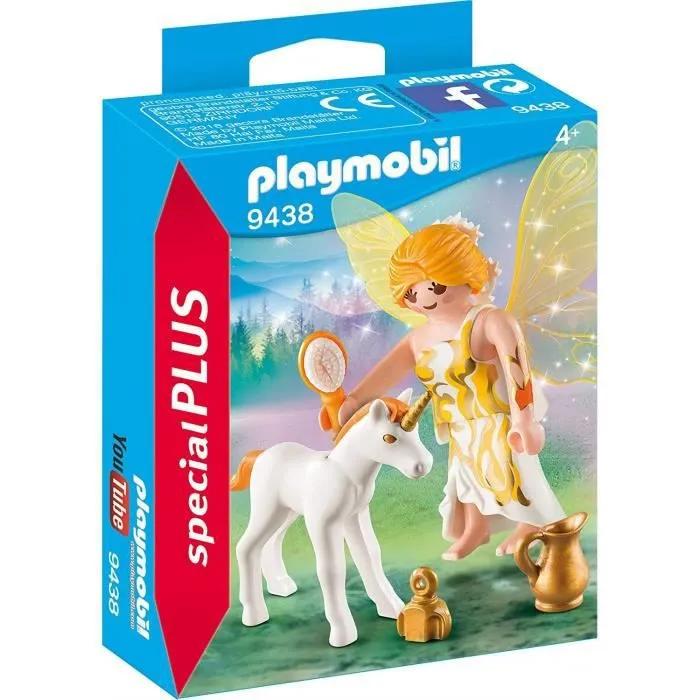 PLAYMOBIL - Fairies - Spécial Plus - Fée et bébé licorne - Mixte - A partir de 4 ans-0