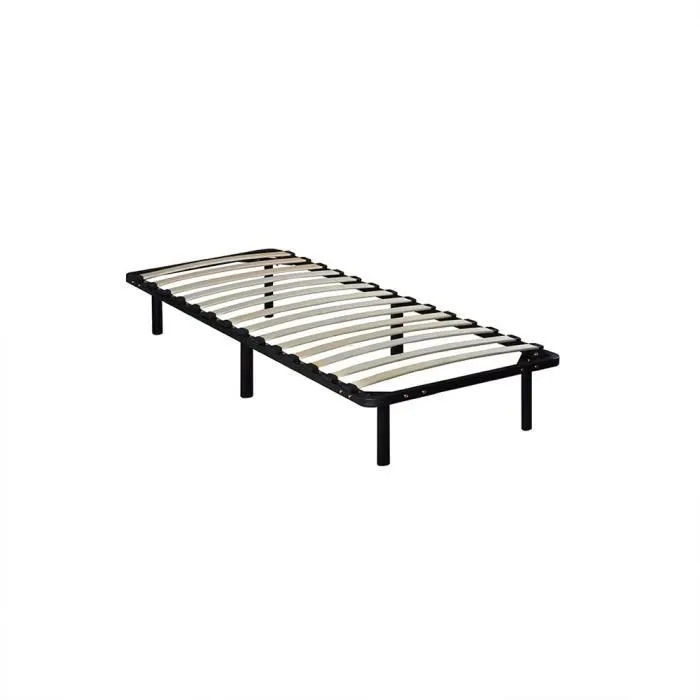 Pack  KLO 90x190 cm | Matelas Mousse Haute Densité + Sommier + Accessoires | Blanc-0