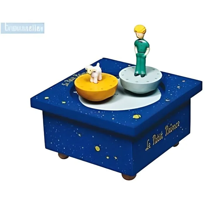 Boîte à musique en bois petit prince - TROUSSELIER - Aimants - Bleu - Mixte - Enfant-0
