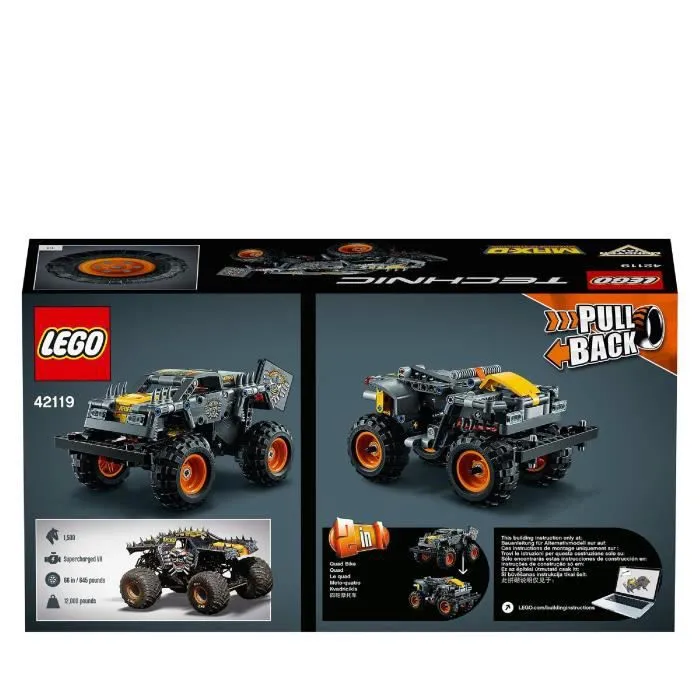 LEGO® Technic 42119 Monster Jam Max-D, Jouet Truck, Quad, Cascade de Voiture, 7 Ans et Plus-4