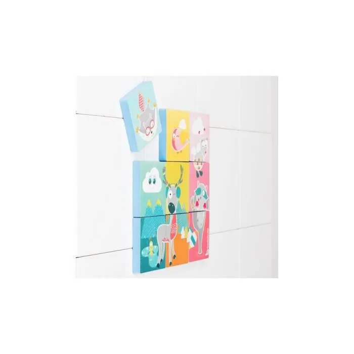 BADABULLE - Puzzle de bain - 9 pièces - Mousse compacte - Éveil et motricité - Multicolore-2