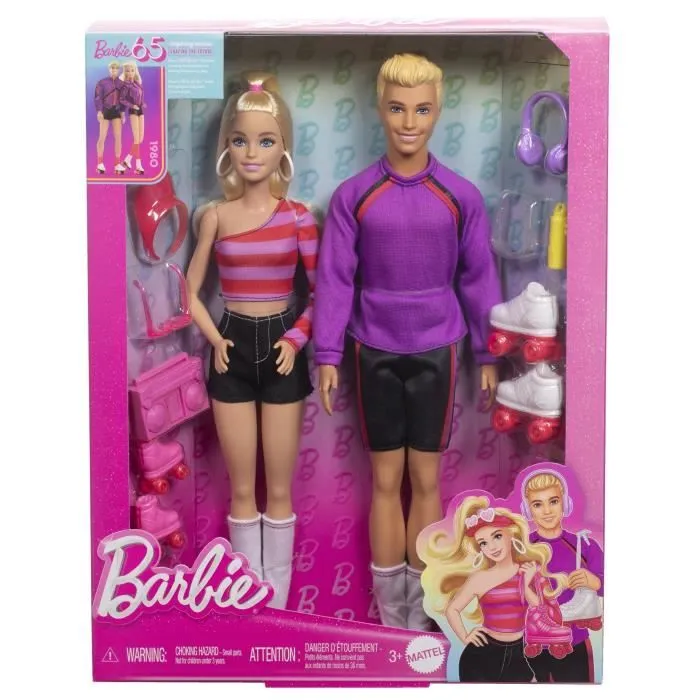 Barbie-Fashionistas-Coffret poupées et accessoires patins à roulettes HXK90-3