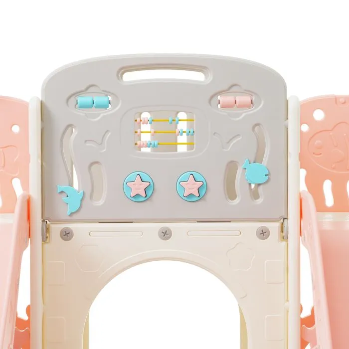 Aire de jeux pour enfants - Créatures marines - 8 en 1 - Toboggan - Tunnel - Télescope-3