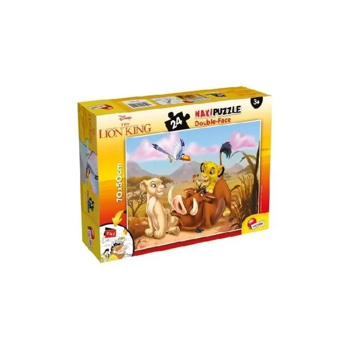 Puzzle Le Roi Lion double-face LISCIANI - 24 pièces - Pour enfants de 3 ans et plus-0