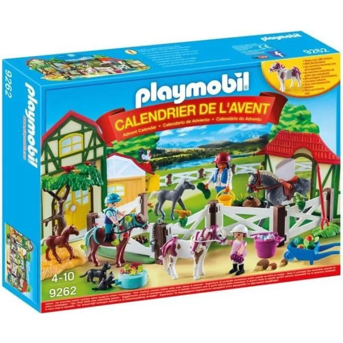 Calendrier de l'Avent PLAYMOBIL Le Centre Équestre - Modèle 9262 - Pour Enfant à partir de 4 ans-0