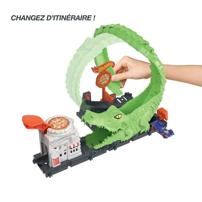 Voiture - Hot Wheels - Looping Attaque de l’Alligator - 1 voiture incluse - Multicolore - 3 ans-1