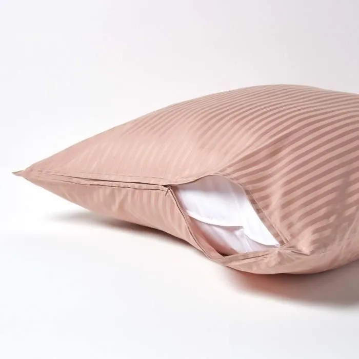 Taie d'oreiller - Homescapes - Taupe - 100% Coton Égyptien - 330 Fils - 80 x 80 cm-2