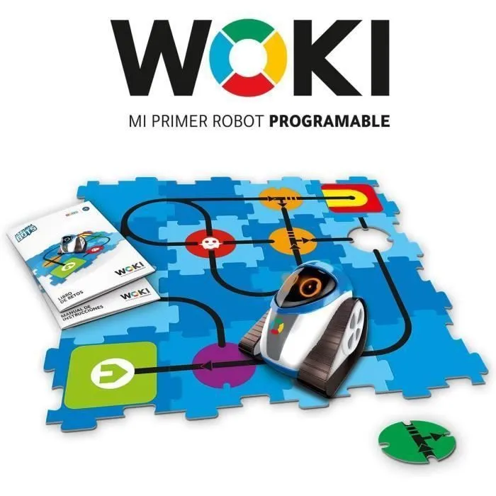 Xtrem Bots - Woki, Jouet Robot Programmable, Jeu Educatif Enfant, Jouets Garçons, Cadeau Garcon 5 Ans, Robot Intelligent-1