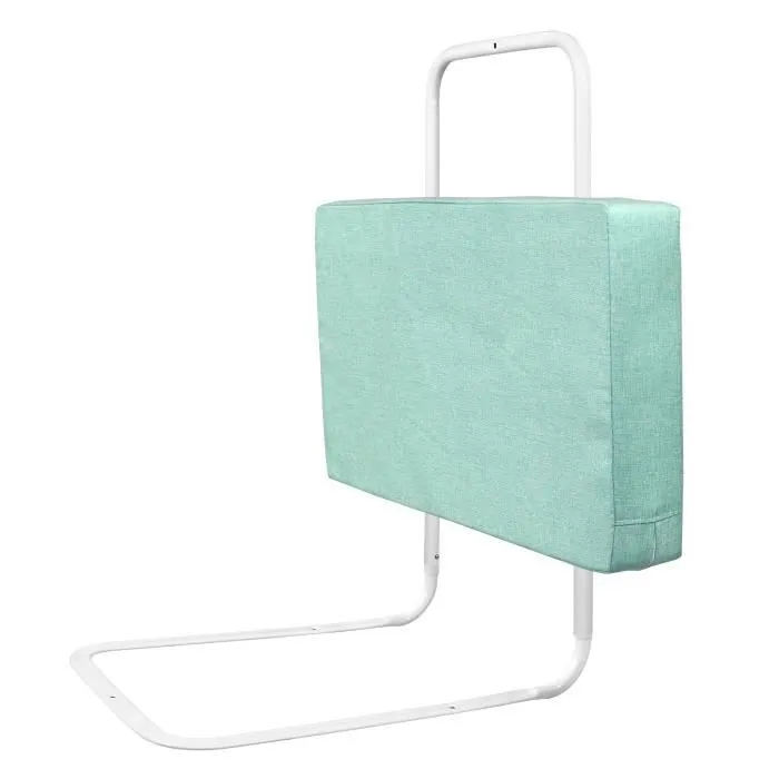 XMTECH Barrière de Lit Bébé Anti-chute Hauteur Réglable Barrière de Lit de sécurité Softpack pour Enfant Vert de Mer 60cm-0