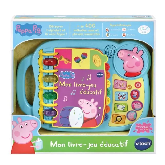 Livre-Jeu Educatif VTECH - Peppa Pig - Sons amusants - 14 pages d’histoires et de jeux-1