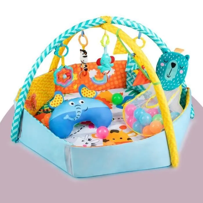 Tapis d'éveil Qkids Multi - Spacieux - Arche à jouets - Sensoriels jouets - Rose - 0 mois - Bébé-1