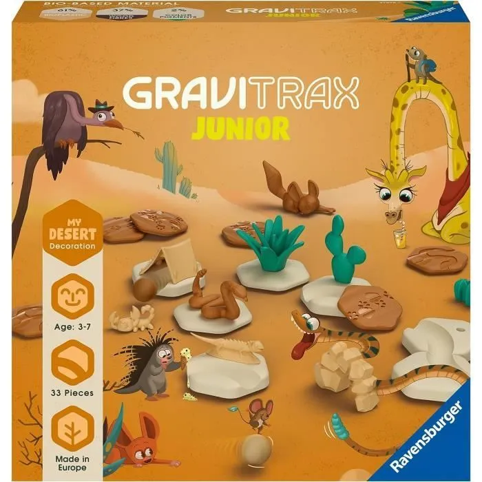 Gravitrax Junior - Set d'extension My Desert 33 pièces - Circuit de billes - Jeu de construction créatif - Ravensburger - Dès 3 ans-0