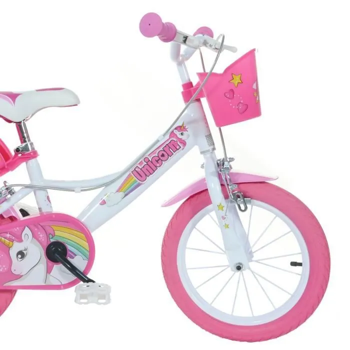 Velo Enfant 16" UNICORN - 5 à 7 Ans - Rose-1