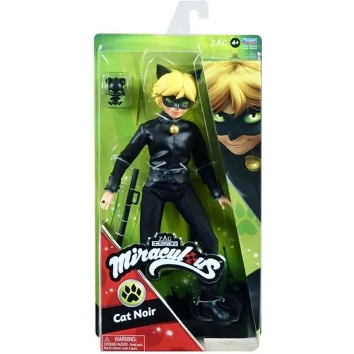 Poupée Chat Noir - Miraculous - Les aventures de Ladybug et Chat Noir - Jouet pour Enfant - PLAYMATES-0