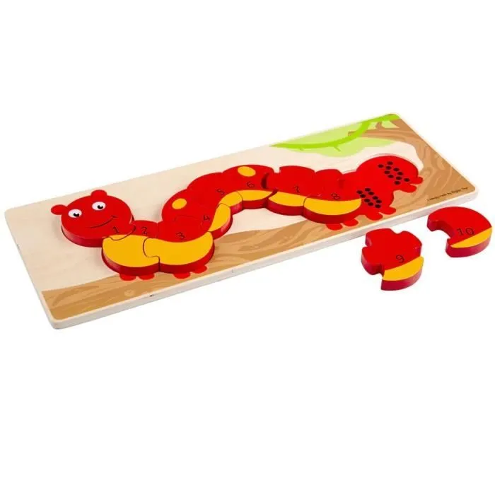 Bigjigs Toys - Puzzle des chiffres Chenille - BIGJIGS-0