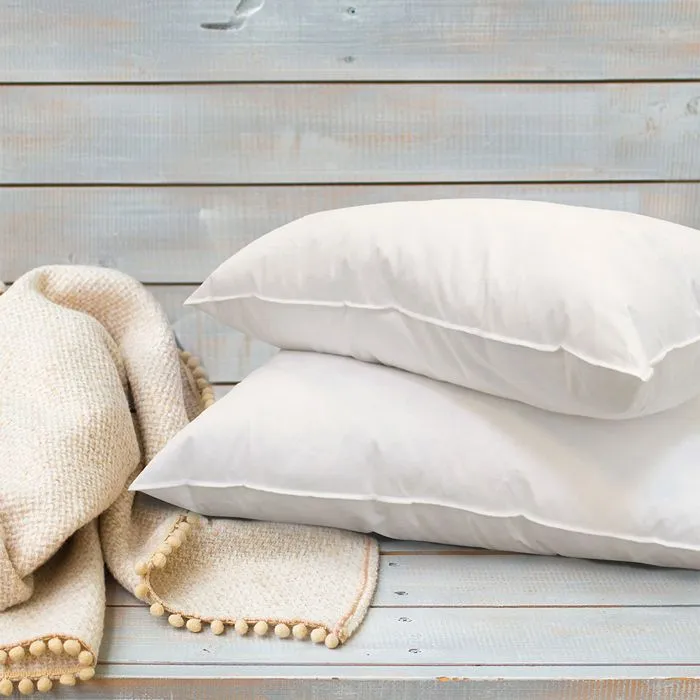 Lot de 2 oreillers 45x70 cm GRAND PALACE | Fibres creuses polyester | Blanc-1