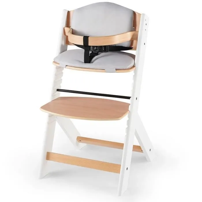 Chaise haute évolutive Kinderkraft Enock Whitewood - Mixte - À partir de 6 mois - Blanc-1
