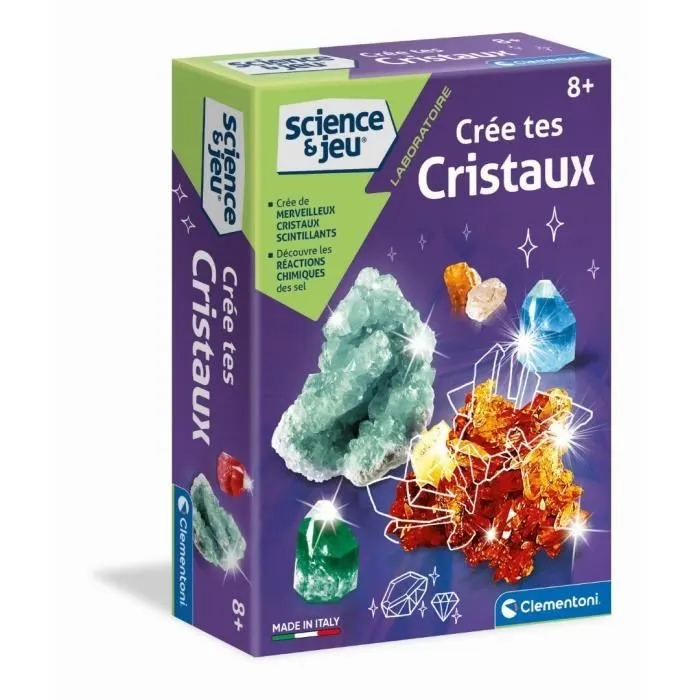 Clementoni- Crée tes cristaux - Dès 8 ans-0