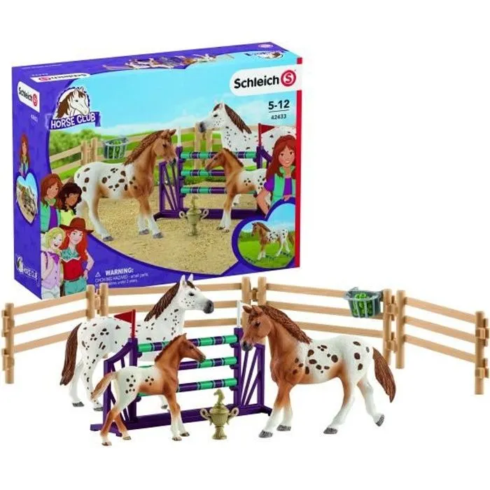 Figurine SCHLEICH - L'entraînement au concours d'Horse Club Lisa - Pour Enfant - Mixte - Extérieur - Marron-0