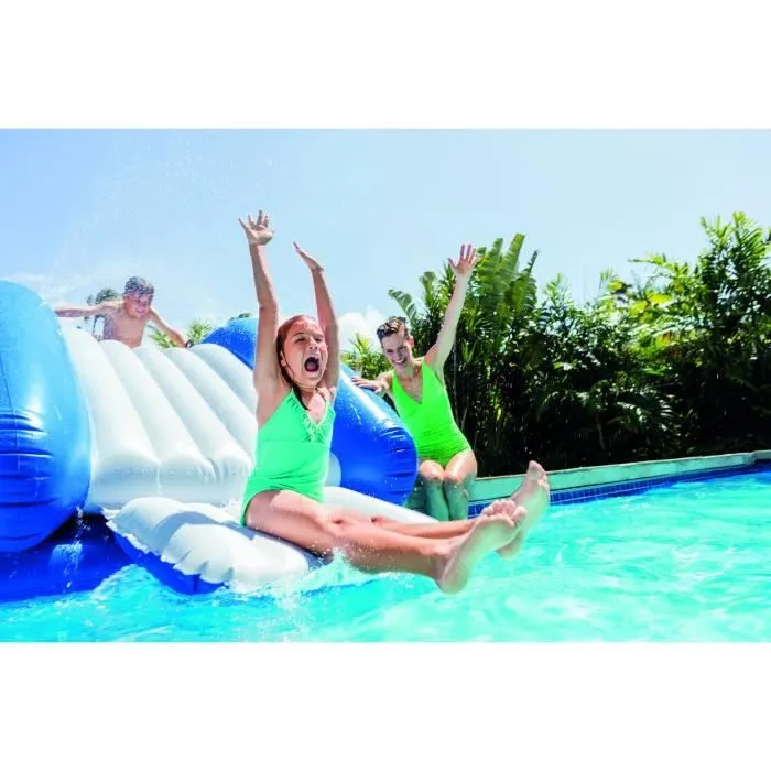 Toboggan gonflable - INTEX - Pour piscine enterrée - 6 ans et + - 333 x 206 x 117 cm-3