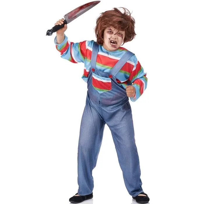 Déguisement Chucky Diabolique garçon - EL REY DEL CARNAVAL - 3 ans - Bleu - Halloween Carnaval-0