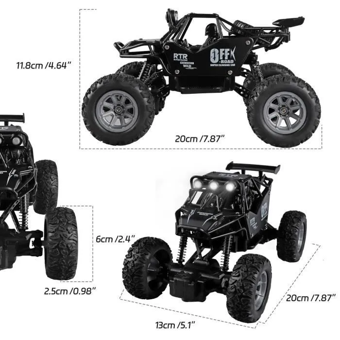 Voiture Télécommandée - RC - Buggy - Alliage - Haute Vitesse - Pneus Antidérapants-3