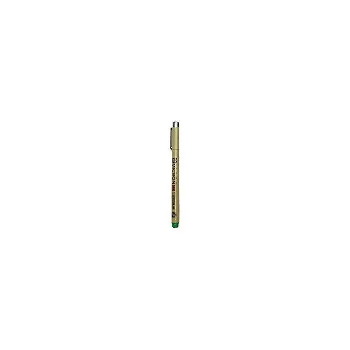 Feutres - SAKURA - PIGMA MICRON 005 - Pointe 0,2 mm - Couleur verte - Encre permanente-0