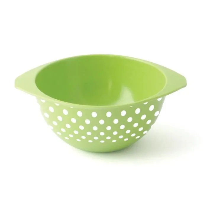 PLASTOREX Bol mélamine vert décor Petits Pois Blancs-0