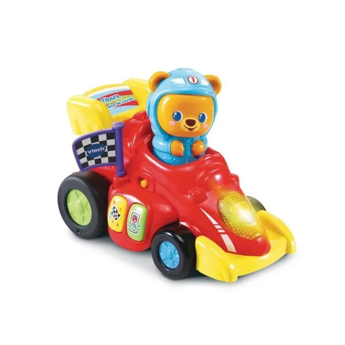 VTECH - Titours, Champion de Course - Véhicule Interactif pour Bébé de 12 mois et plus - Rouge-0