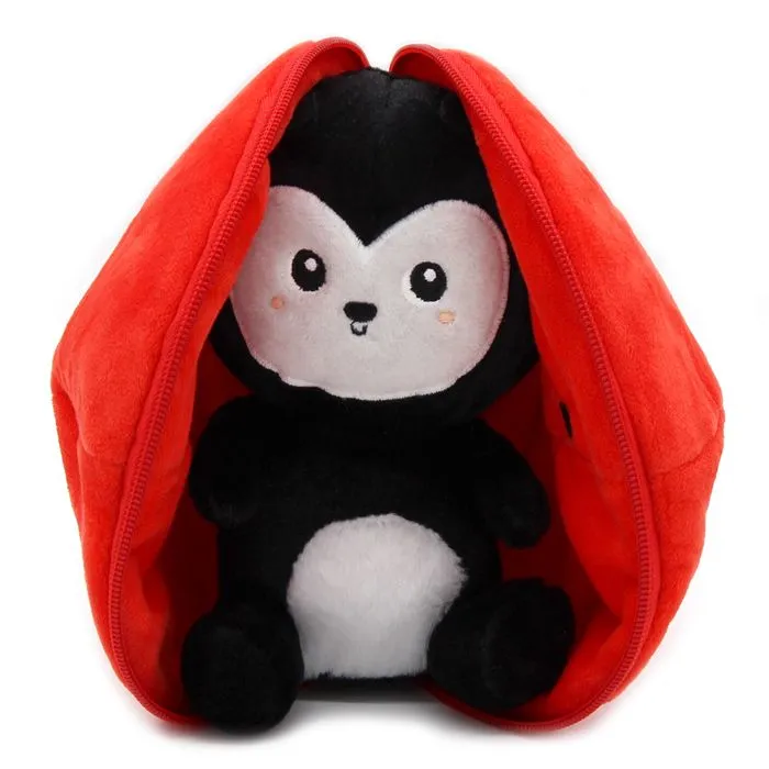 Peluche - Les Déglingos - Flipetz Coccinelle Tomate - 2 en 1 - Rouge - 18x10x17 cm-3